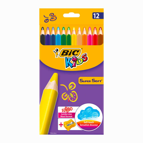 Bic Kids Super Soft Jumbo 12'li Kuru Boya Seti 5386