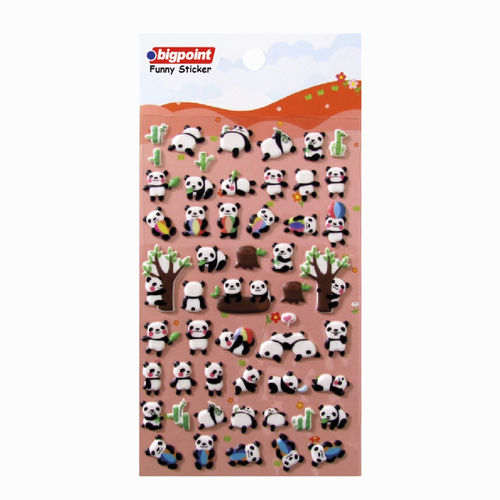 Bigpoint Sticker Kabartmalı Pandalar 0757