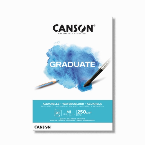 Canson Graduate A5 250 gr Sulu Boya Defteri 0390