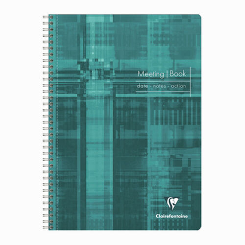 Clairefontaine A4+ Meeting Book date - notes - action Çizgili Defter 82140C Green 1752