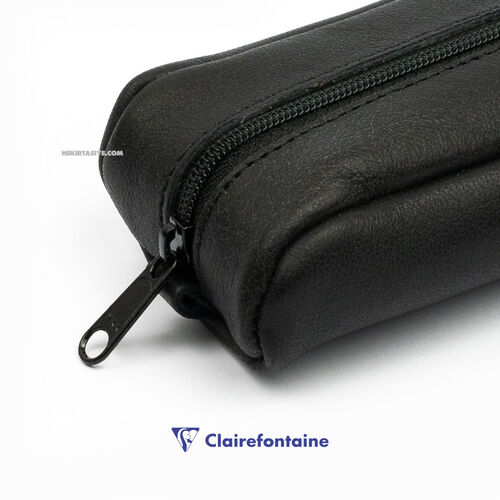 Clairefontaine Age Bag Small Oval Deri Kalem Çantası Black 77012C 4512
