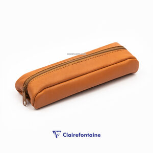 Clairefontaine Age Bag Small Oval Deri Kalem Çantası Brown 77012C 4536 - Thumbnail