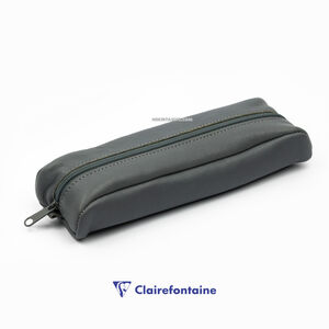 Clairefontaine Age Bag Small Oval Deri Kalem Çantası Grey 77012C 4529 - Thumbnail