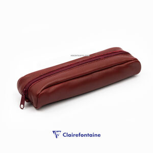 Clairefontaine Age Bag Small Oval Deri Kalem Çantası Red 77012C 4550 - Thumbnail
