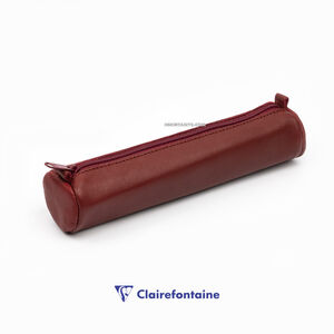 Clairefontaine Age Bag Small Round Deri Kalem Çantası Red 77011C 4505 - Thumbnail