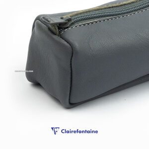 Clairefontaine Age Bag Square Deri Kalem Çantası Grey 77013C 4574 - Thumbnail