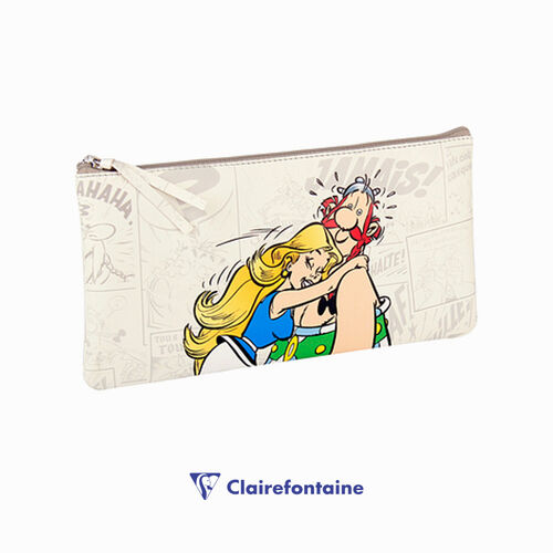 Clairefontaine Asterix Flat Kalem Çantası Comics White 812954C 9542