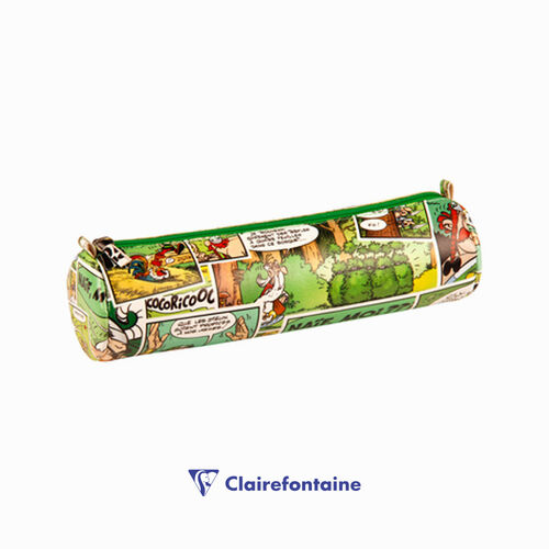 Clairefontaine Asterix Round Kalem Çantası Comics Green 812903C 1202