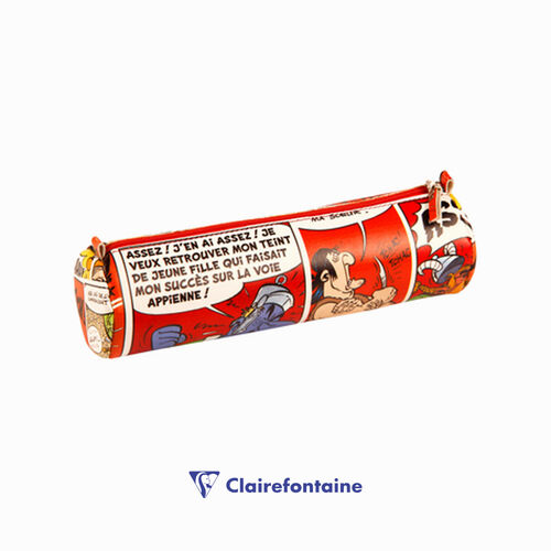 Clairefontaine Asterix Round Kalem Çantası Comics Red 812903C 1226