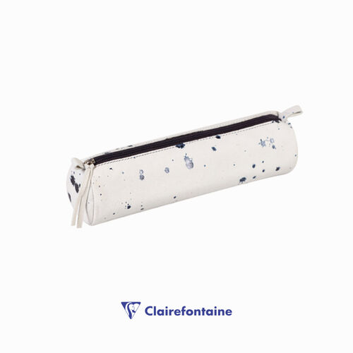 Clairefontaine COSMICUIR Round Deri Kalem Çantası Dark Blue 410112C 1122
