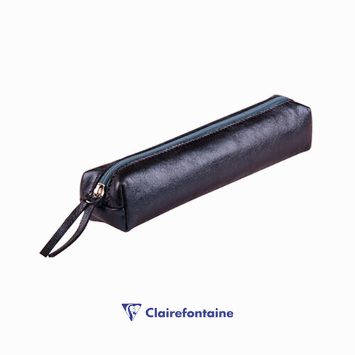 Clairefontaine Cuirise Slim Deri Kalem Çantası Petrol 400009C 0098