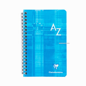 Clairefontaine Index Book 11x17cm Spiralli Seyes Defter Blue 68698C 3058 - Thumbnail