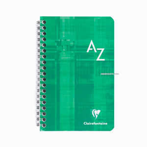 Clairefontaine Index Book 11x17cm Spiralli Seyes Defter Green 68698C 3072 - Thumbnail