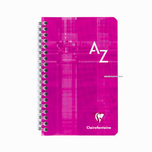 Clairefontaine Index Book 11x17cm Spiralli Seyes Defter Purple 68698C 3089 - Thumbnail