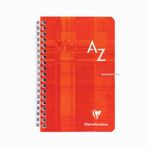 Clairefontaine Index Book 11x17cm Spiralli Seyes Defter Red 68698C 3065 - Thumbnail