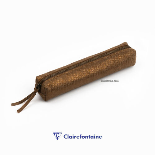 Clairefontaine KLEO PATHRA Slim Deri Kalem Çantası Bronze 410030C 0309