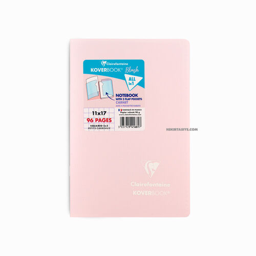 Clairefontaine Koverbook Blush 11x17cm Kareli Defter Powder Pink 941681 2891