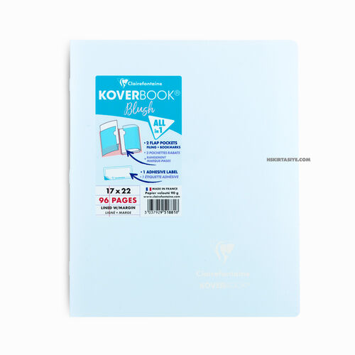 Clairefontaine Koverbook Blush 17x22cm Çizgili Defter Ice Blue 951881C 2907