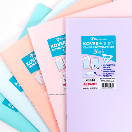 Clairefontaine Koverbook Blush 24x32cm Seyes Defter Ice Blue 981481C 2952