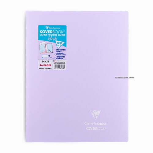 Clairefontaine Koverbook Blush 24x32cm Seyes Defter Lilac 981481C 2976