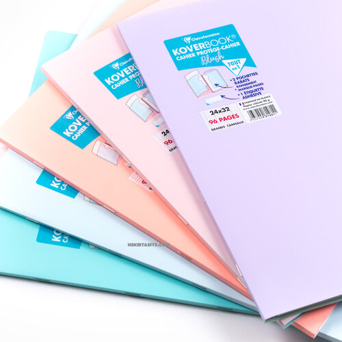 Clairefontaine Koverbook Blush 24x32cm Seyes Defter Powder Pink 981481C 2990