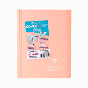 Clairefontaine Koverbook Blush A5 Spiralli Kareli Defter Coral 366681C 6812 - Thumbnail