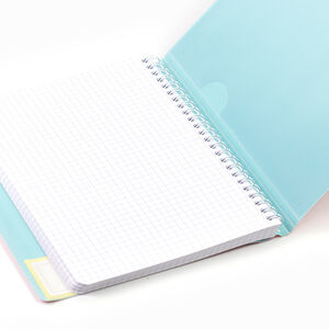Clairefontaine Koverbook Blush A5 Spiralli Kareli Defter Coral 366681C 6812 - Thumbnail