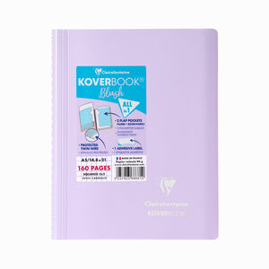 Clairefontaine Koverbook Blush A5 Spiralli Kareli Defter Lilac 366681C 2131 - Thumbnail
