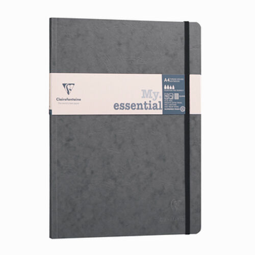 Clairefontaine My Essential A4 Kareli Defter Grey 796425 4250