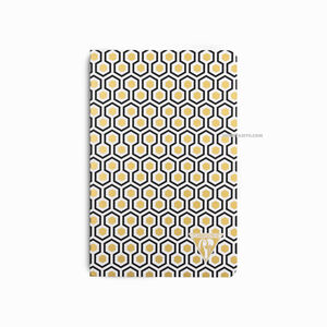 Clairefontaine Neo Deco Fall/Winter Collection 11x17cm Çizgili Defter Honeycomb Gold Black 192006 2662 - Thumbnail