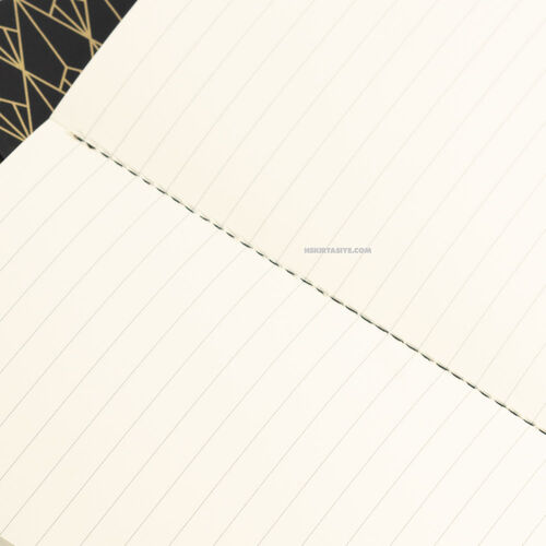 Clairefontaine Neo Deco Fall/Winter Collection 11x17cm Çizgili Defter Honeycomb Gold Black 192006 2662