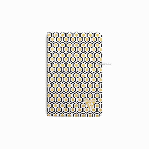 Clairefontaine Neo Deco Fall/Winter Collection 7.5x12cm Çizgili Defter Honeycomb Gold Black 192086C 2308