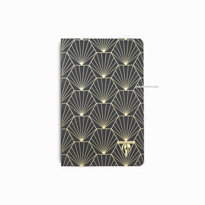 Clairefontaine Neo Deco Fall/Winter Collection 9x14cm Çizgili Defter Shell Anthracite 192096 1103 - Thumbnail