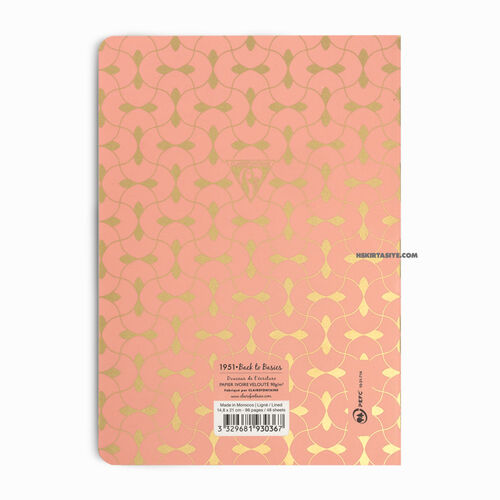 Clairefontaine Neo Deco Spring/Summer Collection A5 Çizgili Defter Parure Coral 193036 2778