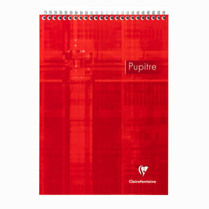 Clairefontaine Pupitre A4 Spiralli Perforeli Çizgisiz Defter 8150C Red 1578 - Thumbnail