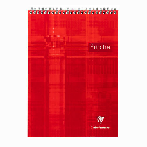Clairefontaine Pupitre A4 Spiralli Perforeli Kareli Defter 8152C Red 1615