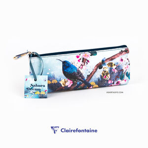Clairefontaine Sakura Dream Flat Kalem Çantası 115601C Blue 6019 - Thumbnail