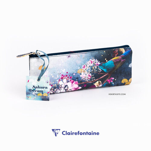 Clairefontaine Sakura Dream Flat Kalem Çantası 115601C Turquoise 1370