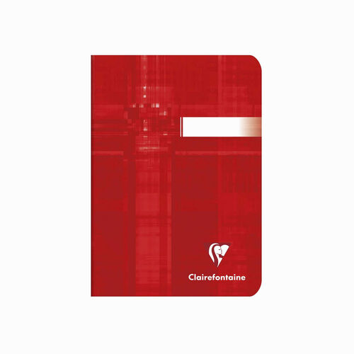 Clairefontaine Stapled Notebook A6 96 Sayfa Kareli Defter Red 3642C 1783