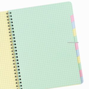 Clairefontaine Wirebound Multiple Subject 17x22cm Renkli Kareli Defter Green 8959C 3119 - Thumbnail