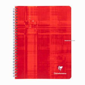 Clairefontaine Wirebound Multiple Subject 17x22cm Renkli Kareli Defter Red 8959C 3102 - Thumbnail