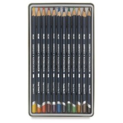Derwent Watercolour Pencil 12'li Teneke Kutu - Thumbnail