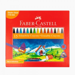 Faber Castell 15 Renk Silinebilir Mum Boya 7152 - Thumbnail