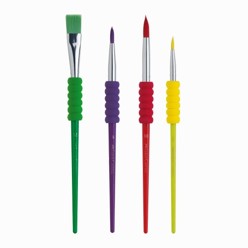 Faber Castell 4'lü Fırça Seti Canlı Renkler 48 16 00 6003
