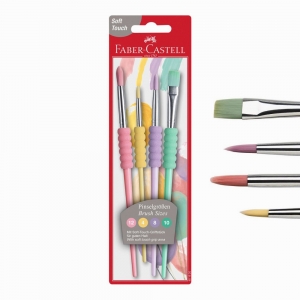 Faber Castell 4'lü Fırça Seti Pastel Renkler 48 16 20 6208 - Thumbnail