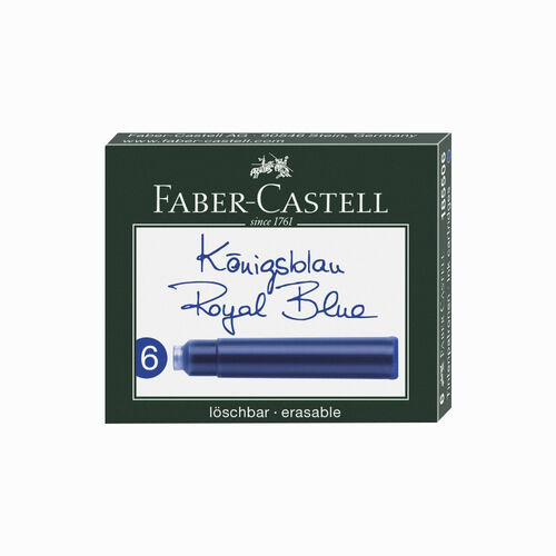 Faber Castell 6'lı Dolma Kalem Kartuşu Royal Blue 185506 5064