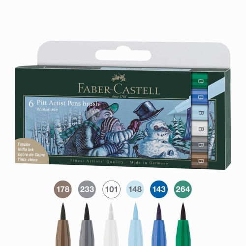 Faber Castell Pitt Artist Pens Brush Fırça Uçlu Kalem Seti Winterlude 167176