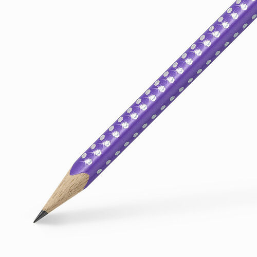 Faber Castell Sparkle Işıltılı B Ahşap Kurşun Kalem Pearl Purple - #118204 2047