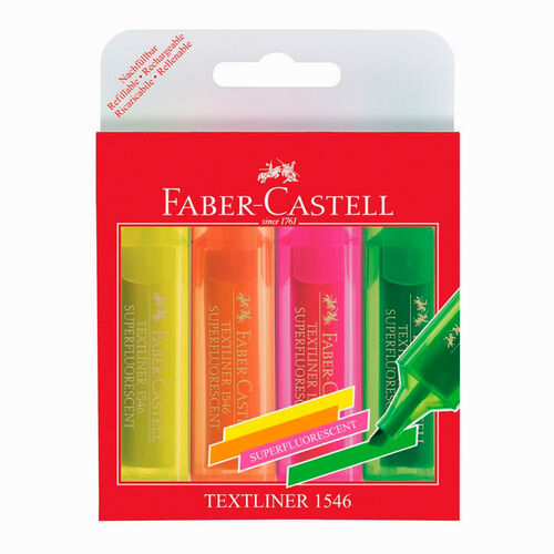 Faber Castell Textliner 1546 4'lü İşaretleme Kalemi Seti 6047