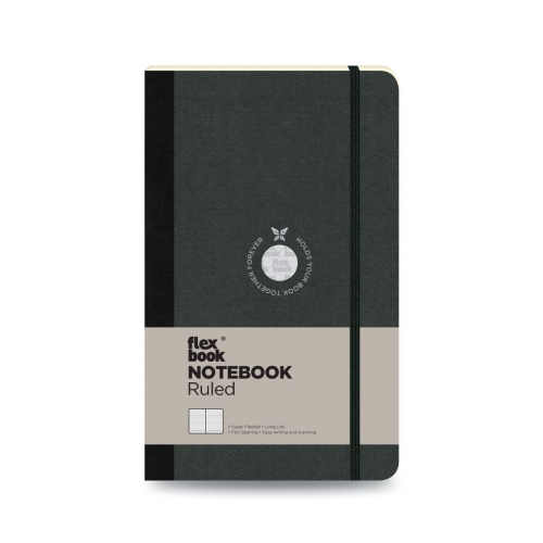 Flex Book Notebook Medium Çizgili Defter Siyah 1389